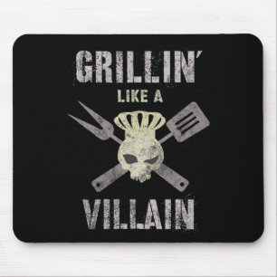 Funny Grillin' Like Villain Gangster Chef Summer B Mouse Pad