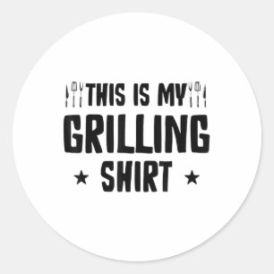 Funny Grilling Barbecue Bbq Griller Smoker Pitmast Classic Round Sticker