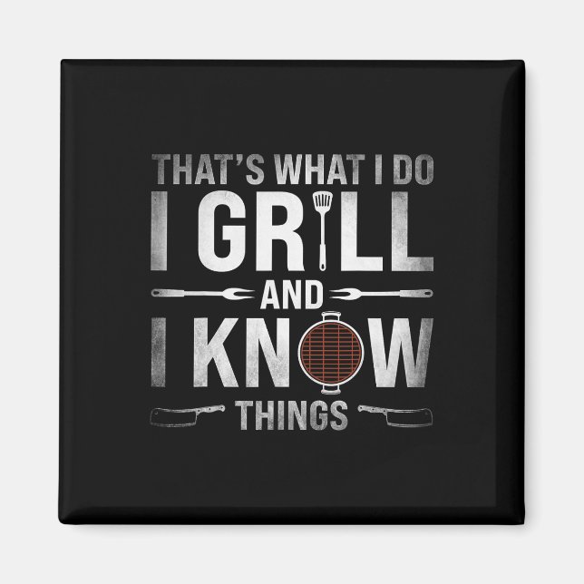 Funny Grilling Bbq Barbecue Smoking Meat Smoker Gr Magnet (Front)