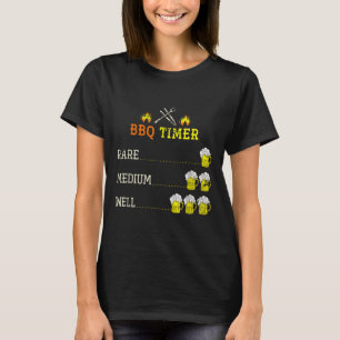 Funny Grilling Bbq Chef Beer Drinking Smoked Steak T-Shirt