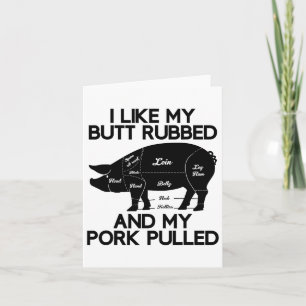 Funny Grilling Bbq Pork Rub Byrbecue Lover Gifts S Card