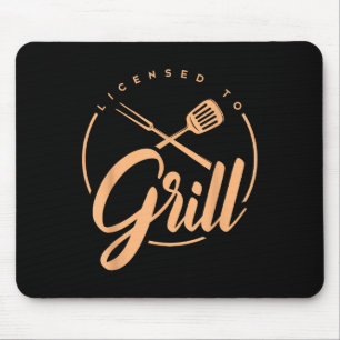 Funny Grilling Bbq Smoker Licensed To Grill  Mouse Pad