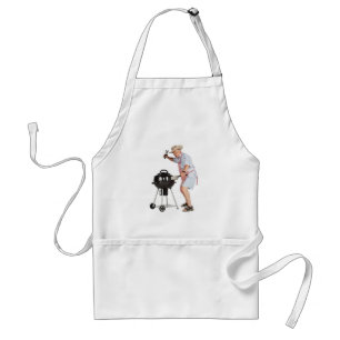 Funny Grilling Grandpa BBQ Cookout Barbecue Grill Standard Apron