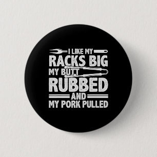 Funny Grilling Pork Rub Smoking Bbq Meat Smoker  6 Cm Round Badge