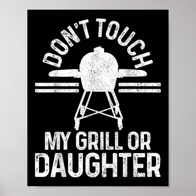 Funny Grillmaster Bbq Grill Chef Gift  Poster (Front)
