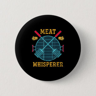 Funny Grillmaster Smoked Meat Steak Lover Bbq Gift 6 Cm Round Badge