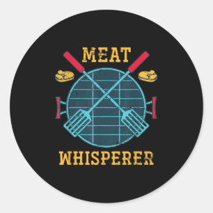 Funny Grillmaster Smoked Meat Steak Lover Bbq Gift Classic Round Sticker