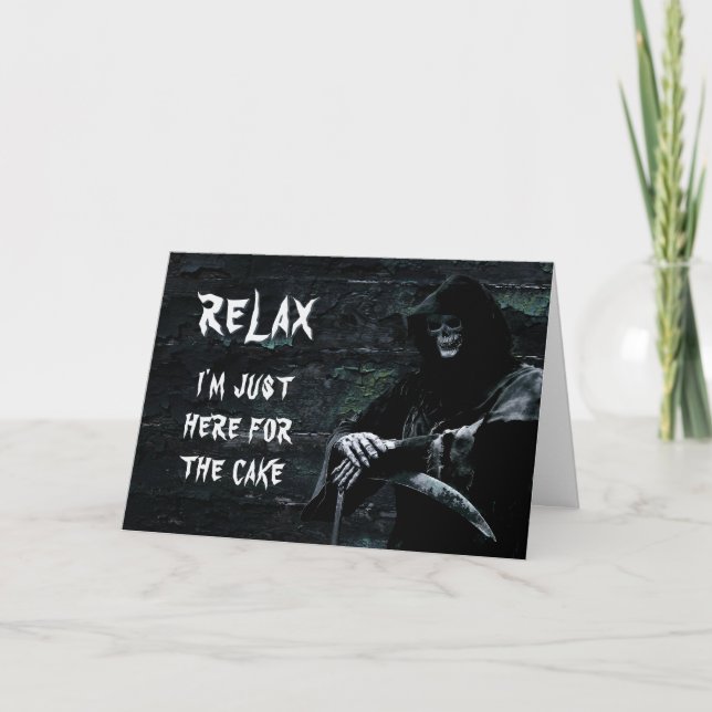 Funny Grim Reaper Birthday Card (Front)