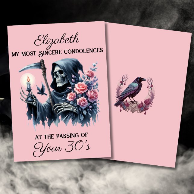 Funny Grim Reaper Death to My Youth 40th Birthday Card (Creator Uploaded)