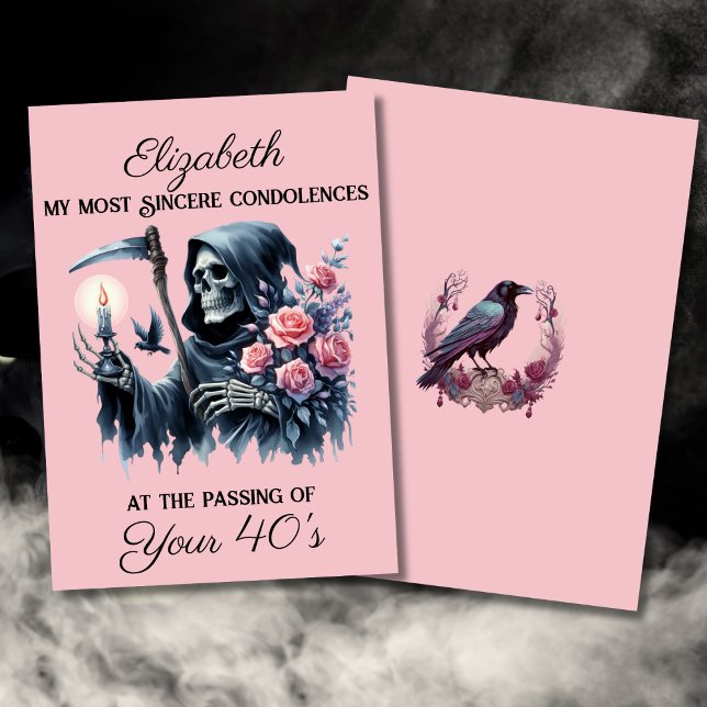 Funny Grim Reaper Death to My Youth 50th Birthday Card (Creator Uploaded)