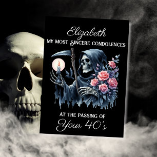 Funny Grim Reaper Death to My Youth 50th Birthday Card