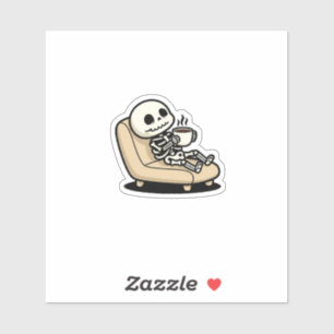 Funny Grim Reaper Drinking Coffee   "Dead Inside" 