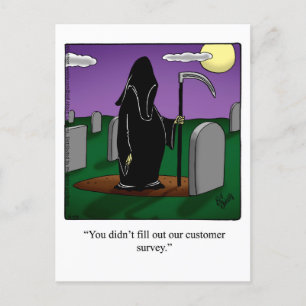 Funny Grim Reaper Humour Postcard