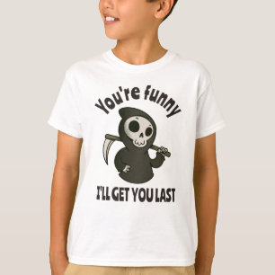 Funny Grim Reaper Skeleton Halloween Costume T-Shirt