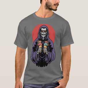 Funny Grim Reaper with Ice Cream T-Shirt