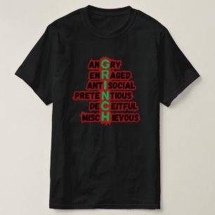 Funny Grinch Acrostic for True Holiday Movie Fans T-Shirt