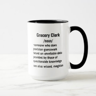 Funny Grocery Clerk Definition gifts for men women Mug