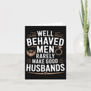 Funny Groom Men Husband Wedding Card
