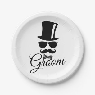 Funny groom  paper plate