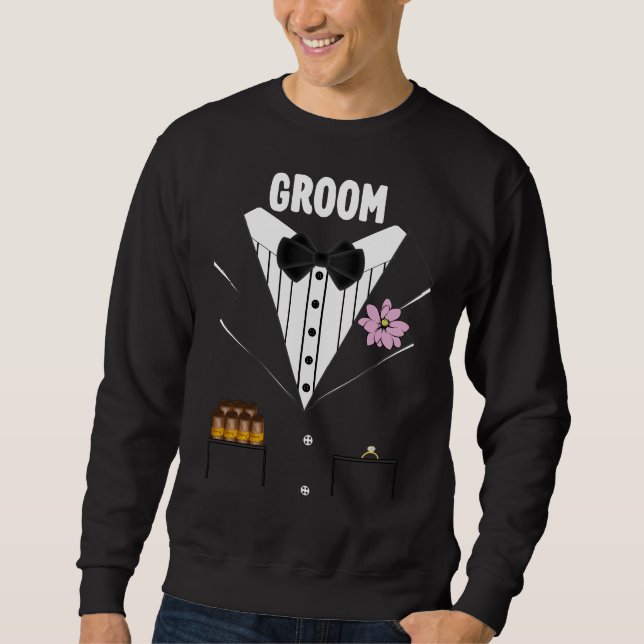 Funny Groom Tuxedo Sweatshirt (Front)