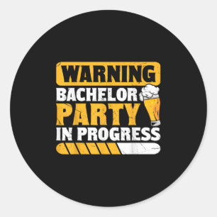 Funny Groom Wedding Bachelor Party _1  Classic Round Sticker