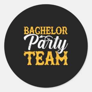 Funny Groom Wedding Bachelor Party _4 Classic Round Sticker