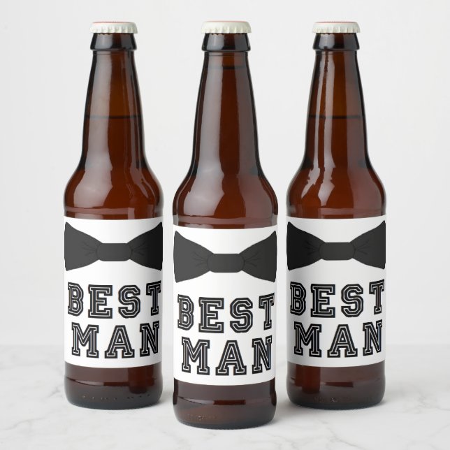 Funny Groomsman Beer Labels, Groomsman Proposal Bottle Label (Bottles)