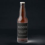 Funny Groomsman Gift Black and White Beer Bottle Label<br><div class="desc">You're iced! Give this funny groomsman gift to your wedding party to say yes to being part of your special day</div>