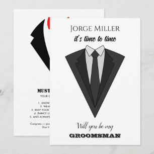 Funny Groomsman  Invitation