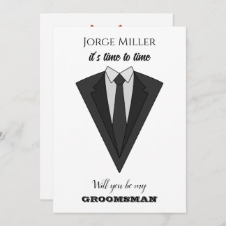 Funny Groomsman Invitation
