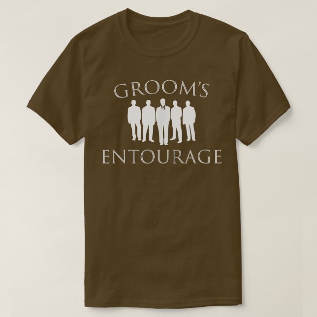 Funny GroomsmenGrooms Entourage Wedding Party  T-Shirt (Design Front)