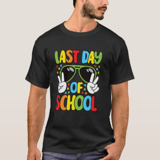 Funny Groovy Last Day Of School Teacher Men Boys K T-Shirt