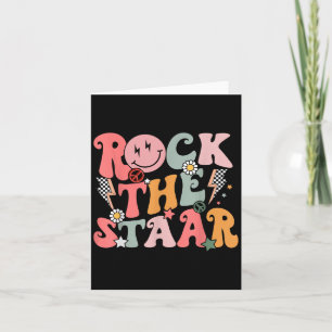 Funny Groovy Testing Day Rock The Staar Motivation Card