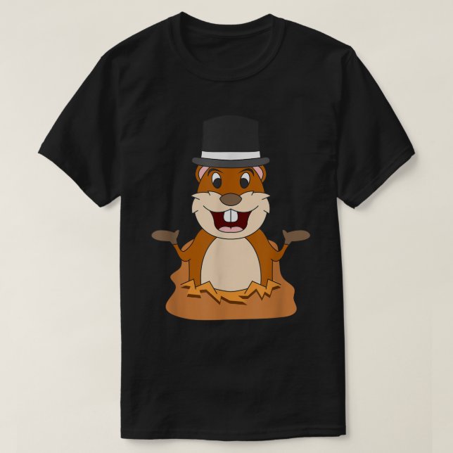Funny Groundhog Day Phil Groundhog Lover Top Hat S (Design Front)