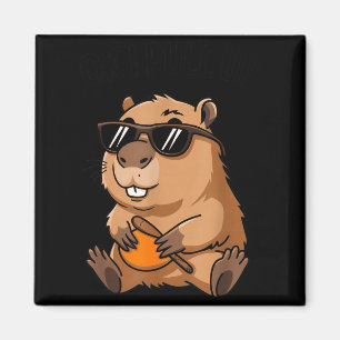 Funny Groundhog Ok I Pull Up Sungles Magnet