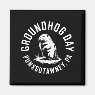 Funny Groundhog Punxsutawney Groundhog Day Shadow Magnet