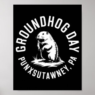 Funny Groundhog Punxsutawney Groundhog Day Shadow Poster