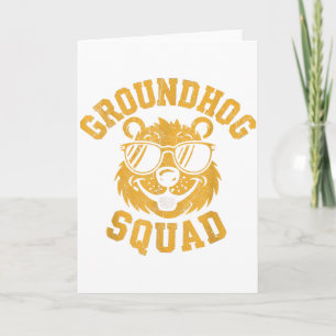 Funny Groundhog Squad Happy Groundhog Day 2025 Card