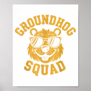 Funny Groundhog Squad Happy Groundhog Day 2025  Poster
