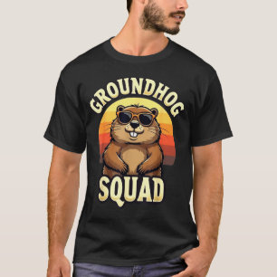 Funny Groundhog Squad Happy Groundhog Day Celebrat T-Shirt