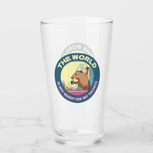 Funny Groundhog The World Is Not Ready Singer Glass (Front)