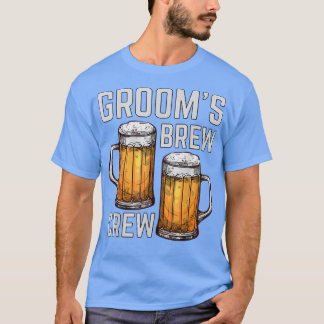 Funny Group Beer Drinking Team In PartyGrooms Brew T-Shirt