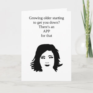 Funny growing older happy birthday wish card