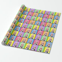 Funny grumpy baby wrapping paper