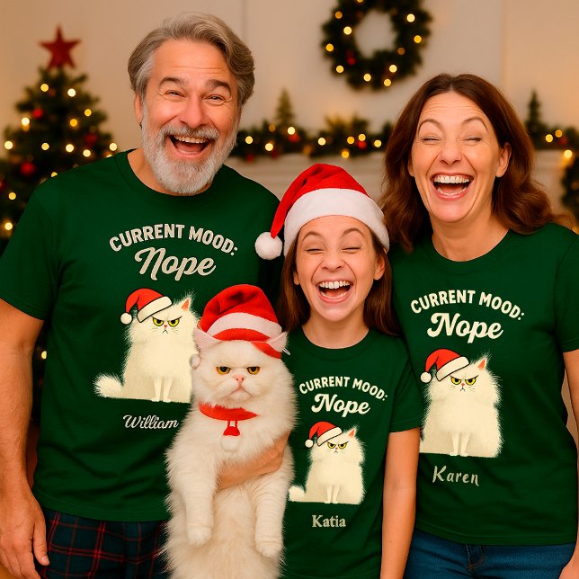 Funny Grumpy Cat Christmas T-Shirt – Custom Name (Creator Uploaded)