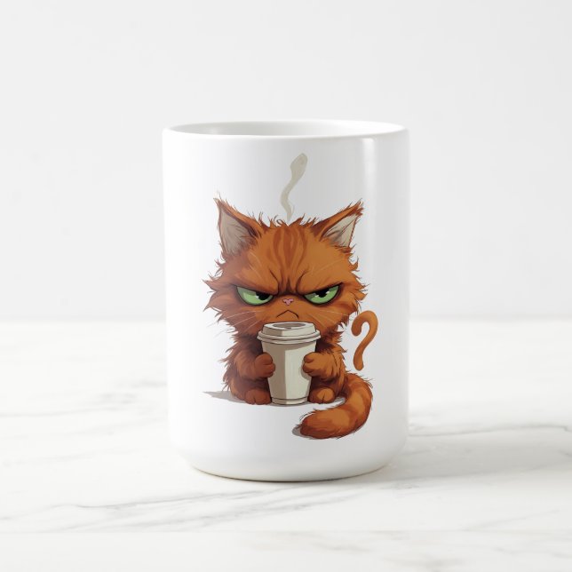Funny Grumpy Cat  Coffee Mug (Center)