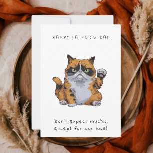 Funny Grumpy Cat  Father's Day Card 