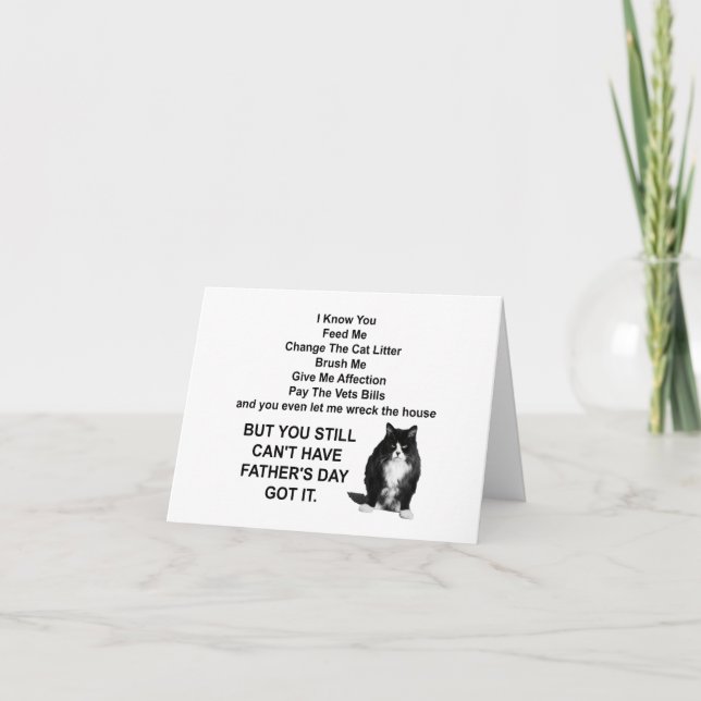 Funny Grumpy Cat Father's Day Note Cards (Front)
