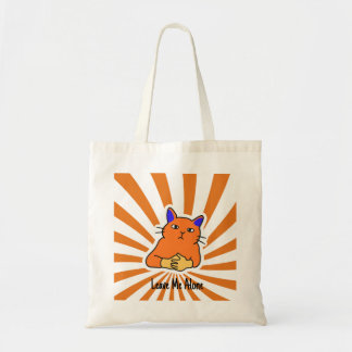 Funny Grumpy Cat "Leave Me Alone" Cute Tote Bag