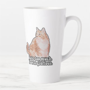 Funny grumpy cat meme for cat and kitty lovers latte mug